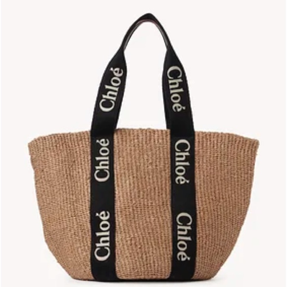 Chloe
Woody Large Mifuko Basket Bag with Logo Webbing